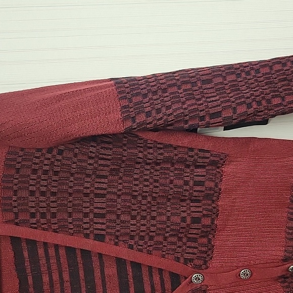 NIC+ZOE Spilled Cranberry Women's Cardigan Sz Small New With Tags - Picture 2 of 6